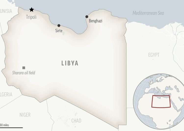 Libyan Warlord Arrested in Italy 1 This is a locator map for Libya with its capital, Tripoli.