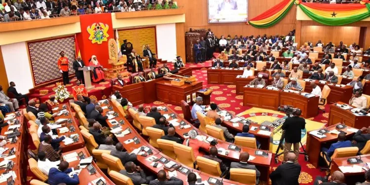 The Chamber of Ghana's Parliament