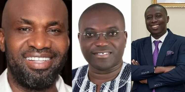 EC Declares Results in Three Out of Four Disputed Parliamentary Constituencies 1 From Left: Charles Forson, Tema Central MP-elect; Hon. Martin Adjei Mensah Akorsah, Techiman South MP-elect; and Hon. Patrick Yaw Boamah, Okaikwei Central MP-elect