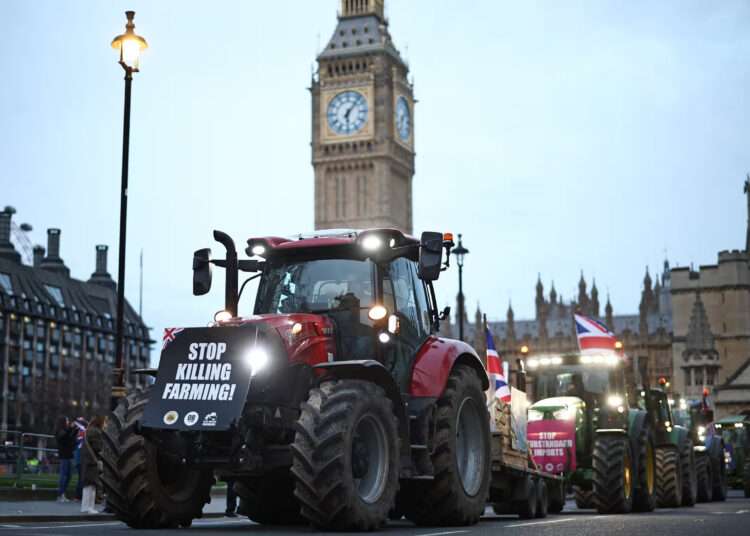 UK farmers protests following agricultural inheritance tax changes and the reformation of the EU-derived subsidy scheme