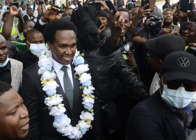 Venancio Mondlane arrived at Mavalane International Airport in the capital, Maputo