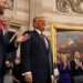 Trump Sworn In As US President 12 Donald Trump, center, at his inauguration ceremony.
