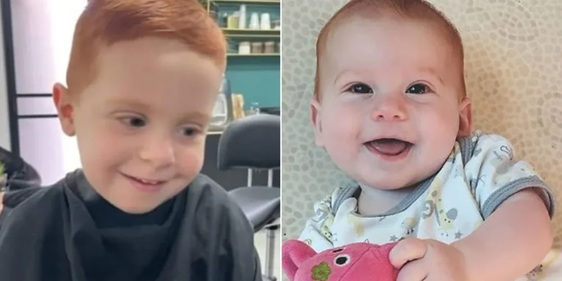 Ariel, left, and Kfir Bibas.