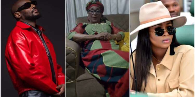 2Baba, 2Baba’s mum, Madam Rose Idibia, and Natasha Osawaru