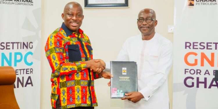 Hon. Edward Abambire Bawa with Mr. Kwame Ntow Amoah