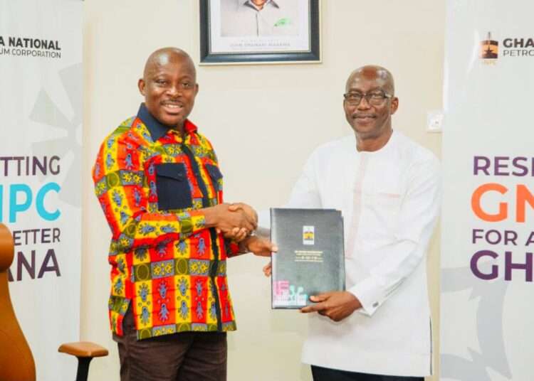 Hon. Edward Abambire Bawa with Mr. Kwame Ntow Amoah