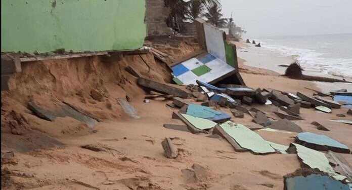 Coastal Erosion Threatens Lives In Ketu South 1 House suffer damage due to coastal erosion