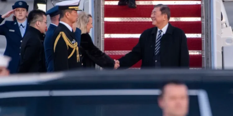 Ishiba To Meet With Trump 1 Japanese Prime Minister Shigeru Ishiba arrives at Joint Base Andrews in Maryland outside Washington, DC.