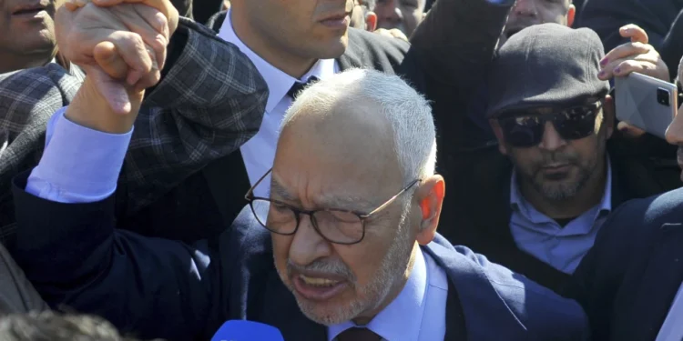 Leader of the Ennahda party Rached Ghannouchi