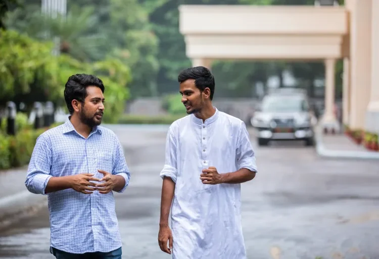 Student-led NCP Launched In Bangladesh 1 Nahid Islam, left, talks to Asif Mahmud, both student protest leaders who joined Bangladesh's interim government after the ouster of Prime Minister Sheikh Hasina.