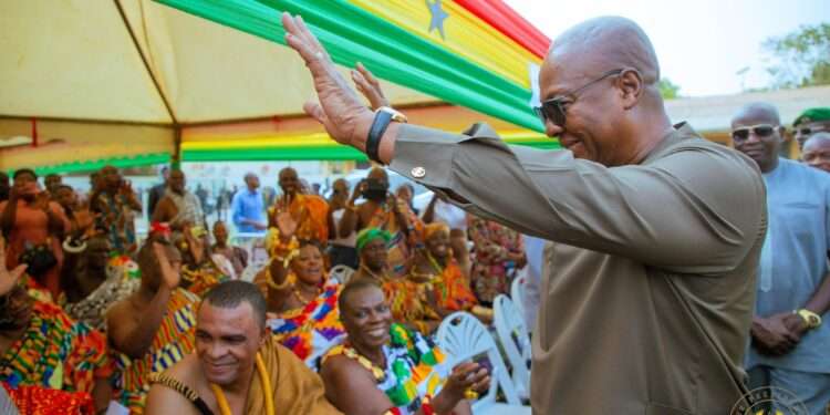 President Mahama Vows Transformation, Accountability in Central Region 1 President John Dramani Mahama