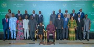 President John Dramani Mahama, and members of his Cabinet