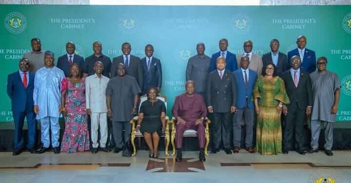 President John Dramani Mahama, and members of his Cabinet