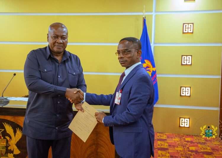 President Mahama’s Asset Declaration Laudable but Reforms are Essential 1 President John Dramani Mahama with Johnson Akuamoh Asiedu, Auditor General of Ghana, Asset Declaration