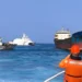 Taiwan Detains Chinese-Crewed Cargo Ship 14 Taiwan's coast guard intercepts a cargo ship suspected of damaging an undersea cable connecting Taiwan to its outlying Penghu Islands on February 25, 2025.