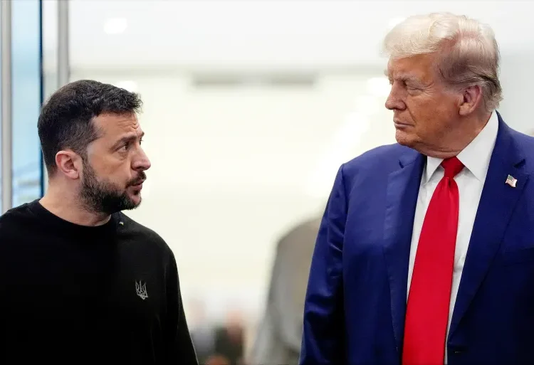 Volodymyr Zelenskyy and Donald Trump.