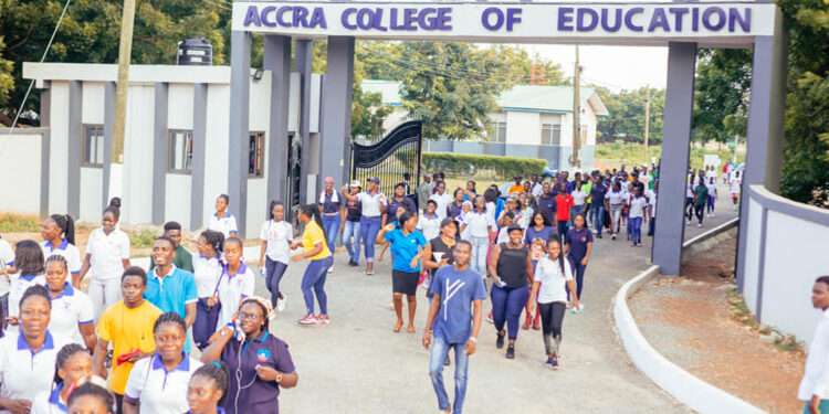 The main entrance of Accra College of Education