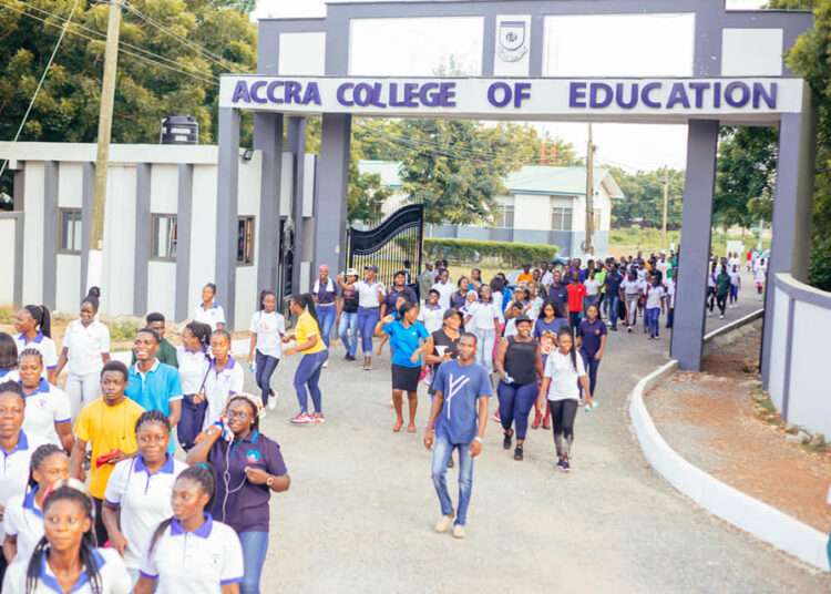 The main entrance of Accra College of Education