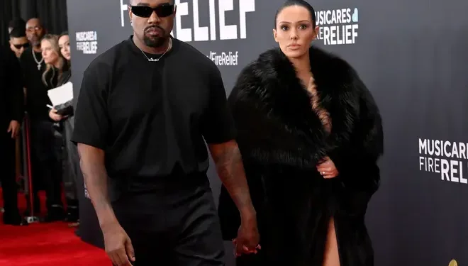 Kanye West and his wife, Bianca Censori