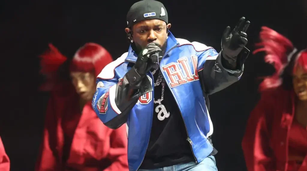 Kendrick Lamar Performs at Super Bowl Halftime Show