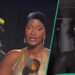 Singer Tems Wins Second Grammy Award 12 Tems with Her mother on Grammys stage