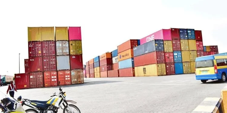 Containers at Tema Port