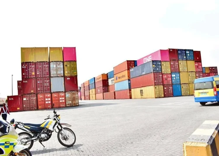 Containers at Tema Port