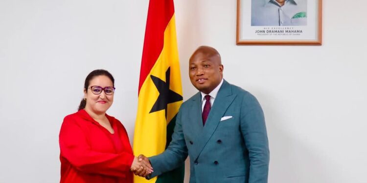 Ghana Reaffirms Diplomatic Ties With Morocco 1 H.E. Imane Ouaadil, Samuel Okudzeto Ablakwa, Ghana, Morocco, Diplomatic, Diplomacy