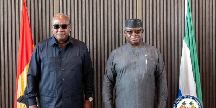 Ghana Strengthens Bilateral Ties with Sierra Leone 1 President Mahama with Sierra Leone's President Bio