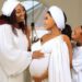 Akuapem Poloo with her mother, and her son, Mudassir Mohammed Yakubu