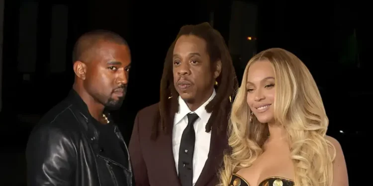 Kanye West, Jay-Z and his wife, Beyoncé