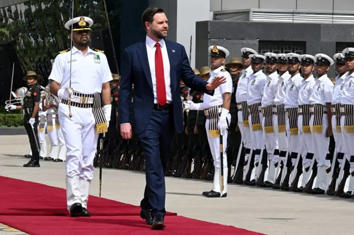 Vance Lands In India For Talks 2 US Vice President J. D. Vance arrives in New Delhi, India, April 21, 2025.