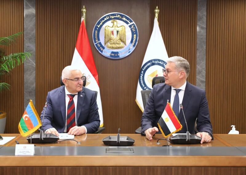 Eng. Karim Badawi, Egypt’s Minister of Petroleum and Mineral Resources, welcomed Dr. Elkhan Polukhov, Ambassador of Azerbaijan to Egypt