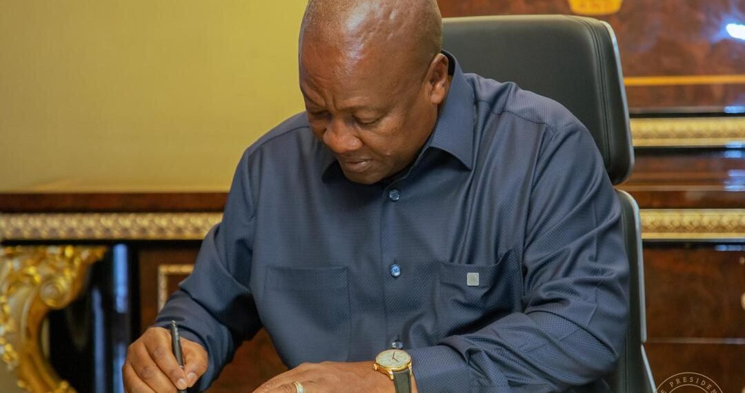 President Mahama Signs Bills Scrapping E-Levy, Betting Tax, Emissions Levy 1 HE President John Dramani Mahama