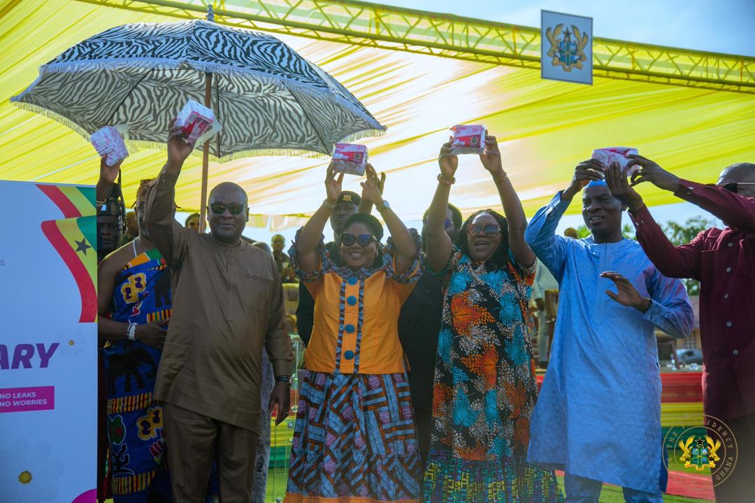 President Mahama Rated Excellent in 120-Day Education Scorecard 3 President John Dramani Mahama and other dignitaries at the launch of the Free Sanitary Pad Programme