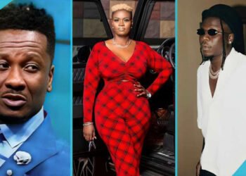 Asamoah Gyan, Ayisha Modi, and Stonebwoy