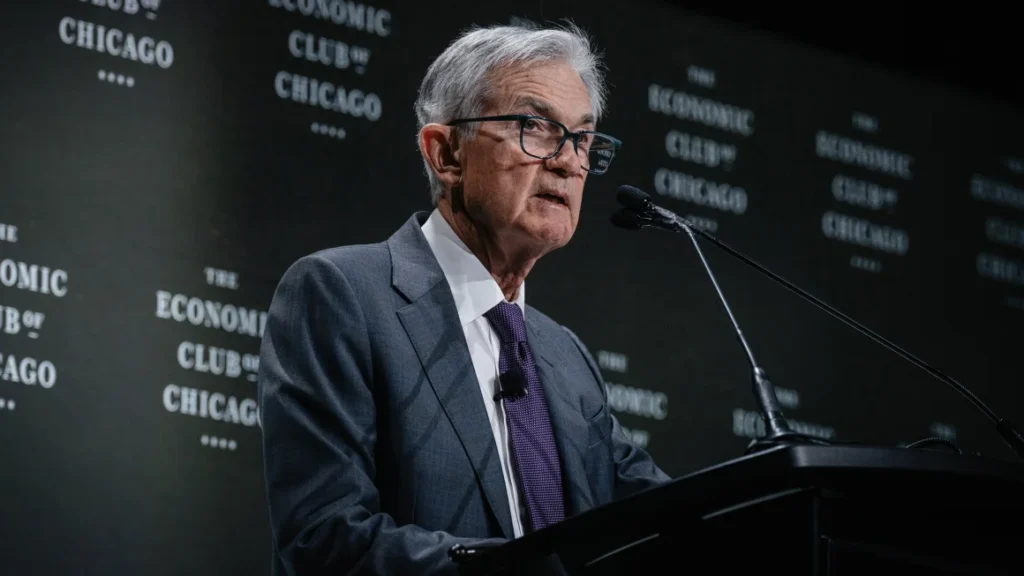 Federal Reserve Chair Jerome Powell issued a stark warning about the US economy during an Economic Club of Chicago event in Chicago on April 16. 