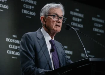 Federal Reserve Chair Jerome Powell issued a stark warning about the US economy during an Economic Club of Chicago event in Chicago on April 16.
