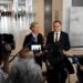 The co-leaders of the far-right Alternative for Germany (AfD) party Alice Weidel and Tino Chrupalla address journalists.