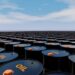 An installation depicting barrel of oil of OPEC