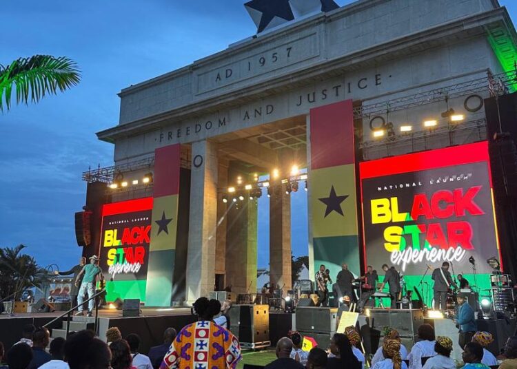 Scene from the launch of the Black Star Experience