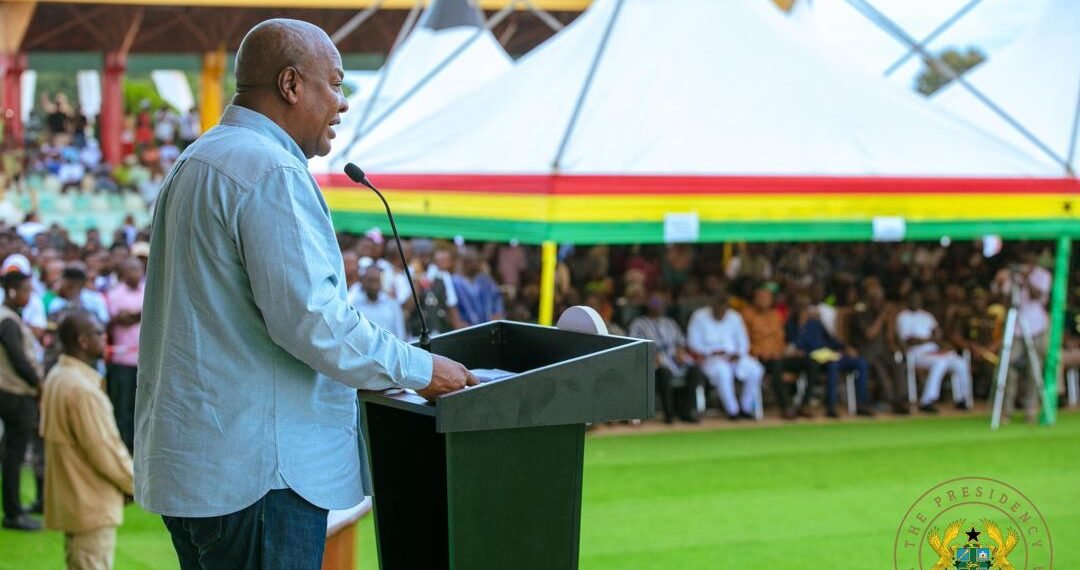 President Mahama Vows Bold Transformation for Bono Region 1 President John Dramani Mahama
