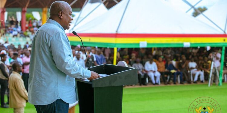 President Mahama Vows Bold Transformation for Bono Region 1 President John Dramani Mahama