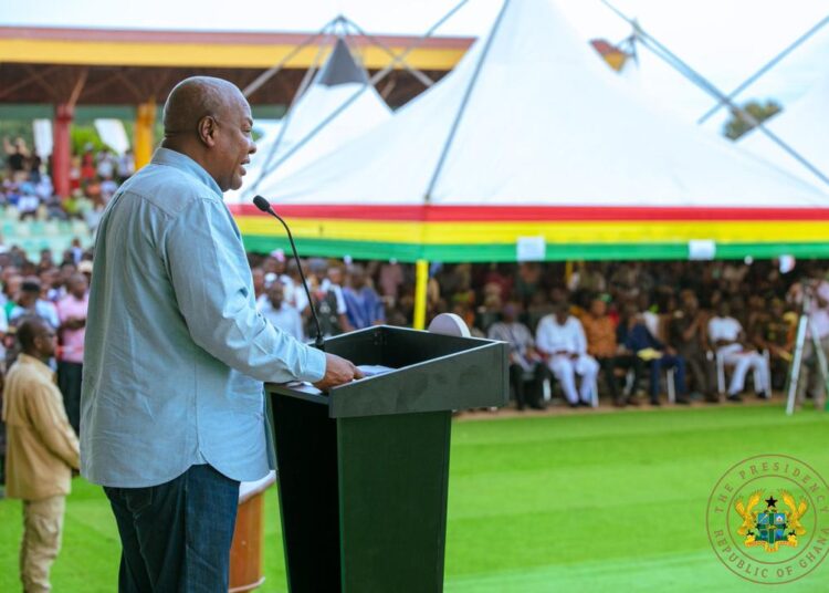 President Mahama Vows Bold Transformation for Bono Region 1 President John Dramani Mahama