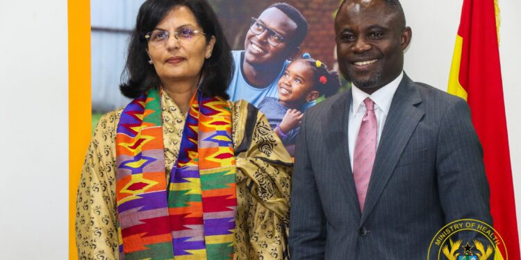 Ghana, GAVI Deepen Partnership to Boost Vaccine Immunisation 1 Dr. Sania Nishtar, Chief Executive Officer of the Global Alliance for Vaccines and Immunisation and Ghana's Minister of Health, Hon. Kwabena Mintah Akandoh,