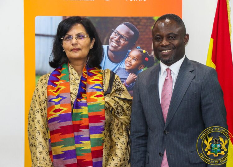Dr. Sania Nishtar, Chief Executive Officer of the Global Alliance for Vaccines and Immunisation and Ghana's Minister of Health, Hon. Kwabena Mintah Akandoh,