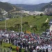 Morocans protest the docking of a Maersk cargo ship carrying airplane parts they suspected are headed to Israel