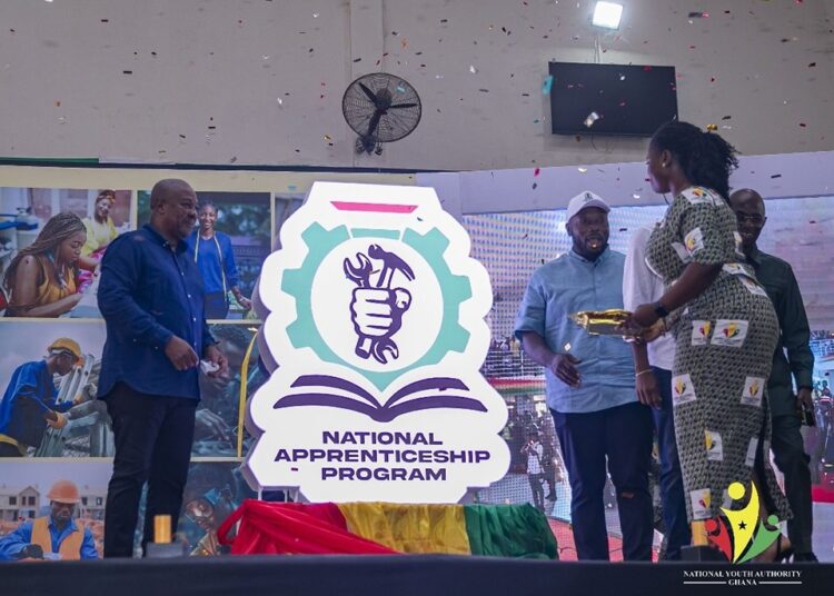 National Apprenticeship Programme Launched to Tackle Youth Unemployment 1 President Mahama launching the National Apprenticeship Program