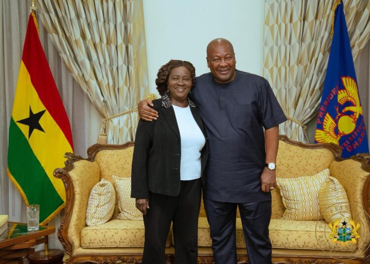 Vice President Returns to Ghana After Medical Treatment in UK 1 Vice President Naana Jane Opoku-Agyemang and President John Dramani Mahama