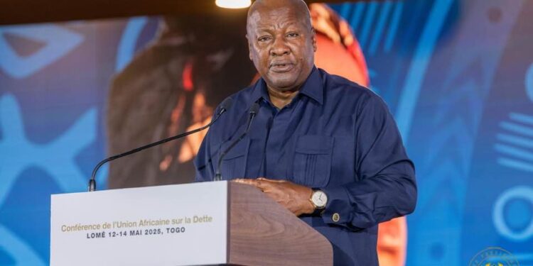 President Mahama Champions Debt Reforms, Inclusive Growth 1 President of Ghana HE John Dramani Mahama, at the First African Union Debt Conference held in Lomé, Togo
